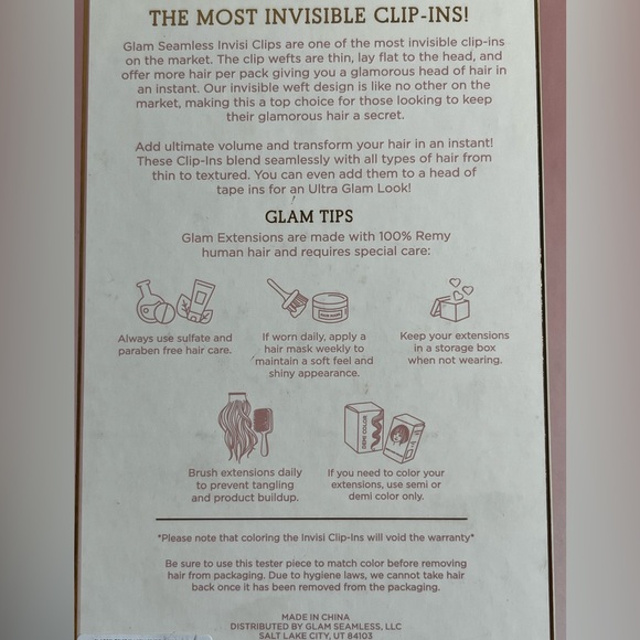 Glam Seamless Invisi Clip-in 16" Hair Extensions - Auburn - Picture 5 of 10